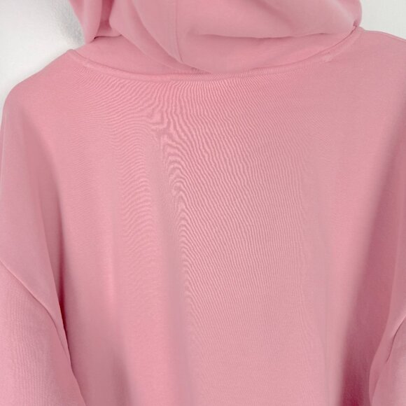 NWT LOFT Heart Relaxed Fit Terry Hoodie Sweatshirt Pink Size XL NEW - Picture 14 of 14